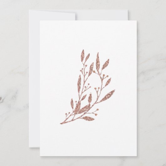 Effet rose Gold Foil Enregistrer La Carte Date Wre (Dos)