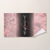 Effet scintillant imprimé rose Bling Glam (Serviette à main)