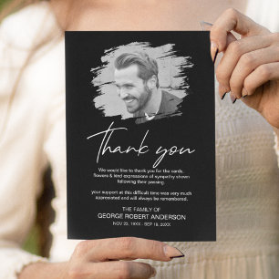 Effet scintillé moderne Photo Merci funéraire