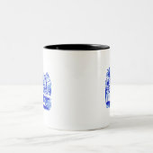 Efficiënt Bleek Azuur Klassiek Blauw Ontwerp Tweekleurige Koffiemok (Center)