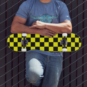 Efficiënt Geel met Zwarte Vierkante Stijl Skateboard