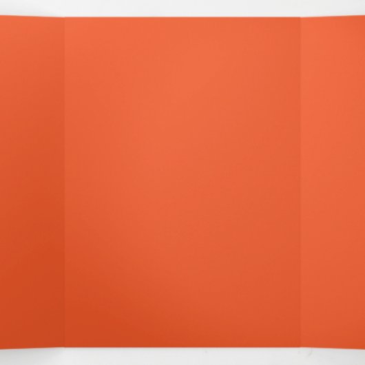 Efficiënt helder oranje achtergrond | Krachtig war Drieluik Uitnodiging (Binnenkant midden)