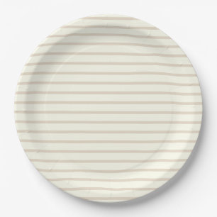 Efficiënt Ivoor & Amandelkleur Minimalistisch Eenv Papieren Bordje