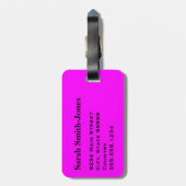 Efficiënt Roze Bagagelabel (Achterkant verticaal)