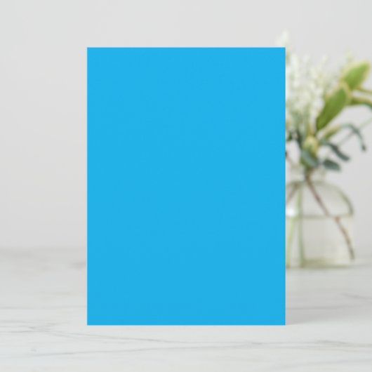 Efficiënte Cyaanblauwe Achtergrond | Zomer Minimaa Save The Date (Staand voorkant)