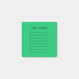 Efficiënte dagelijkse checklist Post-IT Notes (gro