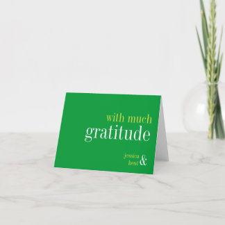 Efficiënte groene typografie moderne bedankbrief bedankkaart
