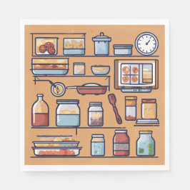 Efficiënte Maaltijd Prep Georganiseerde Keuken Pap Servet