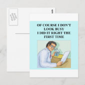 efficiënte slimme wetenschapper briefkaart (Voorkant / Achterkant)