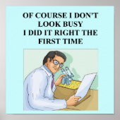 efficiënte slimme wetenschapper poster (Voorkant)