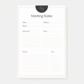 Efficiënte vergadernotities Sjabloon Post-it® Notes (Voorkant)