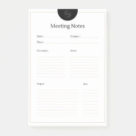 Efficiënte vergadernotities Sjabloon Post-it® Notes