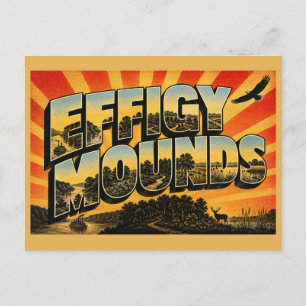 Effigy Mounds Iowa Mississippi Bluffs Bos Kunst Briefkaart