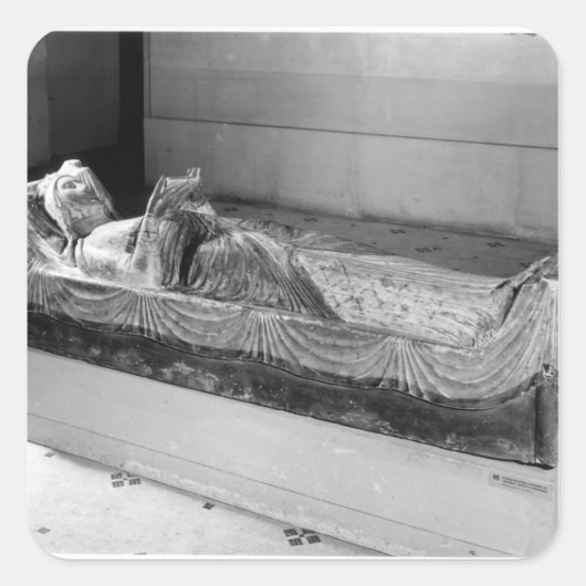 Effigy of Eleanor of Aquitaine Vierkante Sticker (Voorkant)