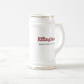 Effingham Stein Red zweert liever niet Bierpul (Voorkant rechts)