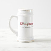 Effingham Stein Red zweert liever niet Bierpul (Links)