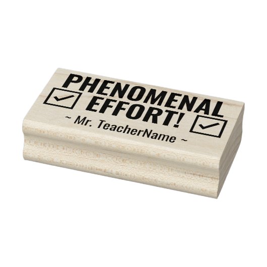 "EFFORT PHÉNOMÉNAL !" Tampon en caoutchouc de nota (Tampon)