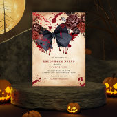 Éffrayant arc noir Halloween Costume Invitation