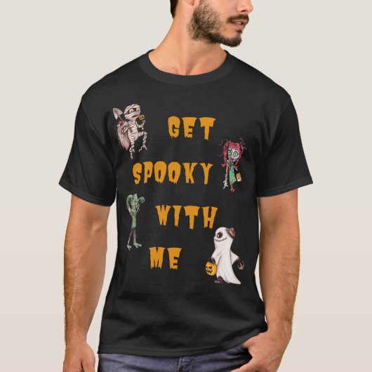Éffrayant Avec Moi T-Shirt Halloween (Devant)