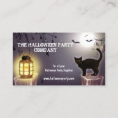 Éffrayant Cat'n Bat Halloween Carte de visite de f (Devant)