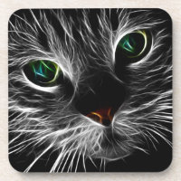 Éffrayant Chat Feline Soul Spirit Dessous de verre