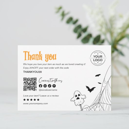 Éffrayant & chic Spiderweb Merci Halloween (Debout devant)