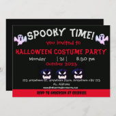 Éffrayant | citrouille Invitation de la fête d'hal (Devant / Derrière)