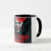 Éffrayant Clown Trick ou Treat Halloween Mug (Devant droit)