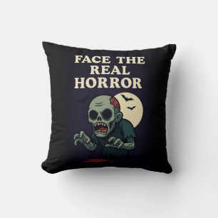Éffrayant Cute Zombie Halloween Coussin - Fun & Cr