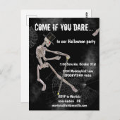 Éffrayant Dancing Skeleton Halloween Invitation (Devant / Derrière)