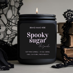 Éffrayant Étiquette de bougie d'Halloween Bougie