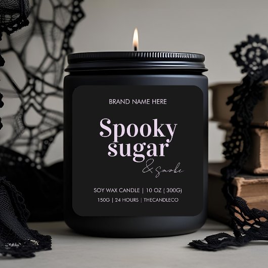 Éffrayant Étiquette de bougie d'Halloween | Bougie