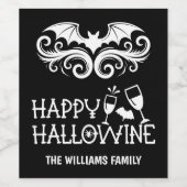 Éffrayant Étiquette de vin d'Halloween (Étiquettes simples)
