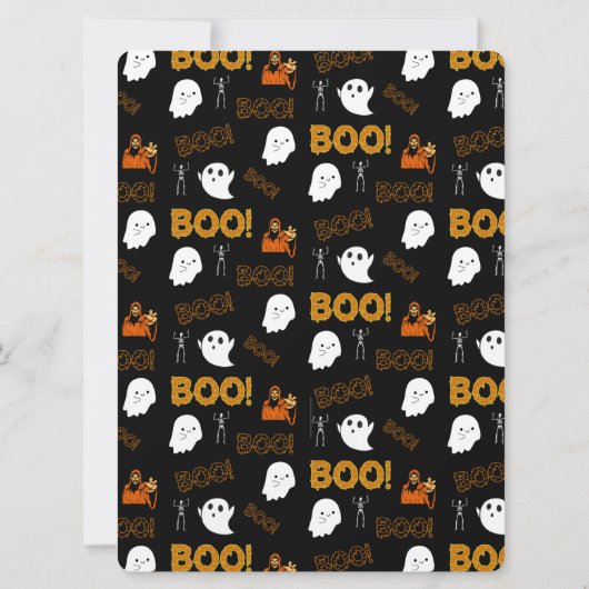 ÉFFRAYANT GHOST HAPPY HALLOWEEN PARTY INVITATION (Dos)