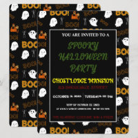 ÉFFRAYANT GHOST HAPPY HALLOWEEN PARTY INVITATION