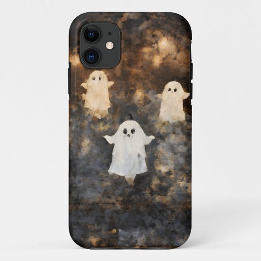 Éffrayant Ghost Trio Coque mobile Halloween (Dos)