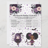 Éffrayant gothique Anniversaire fille Trivia Carte (Devant)