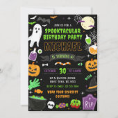 Éffrayant Halloween Anniversaire Fête Invitation E (Devant)