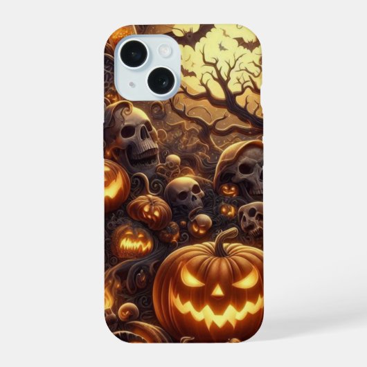 Éffrayant Halloween Arbre chauves-souris crânes fa (Verso)