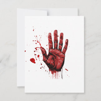 ÉFFRAYANT HALLOWEEN CARTE D'INVITATION SANG RSVP