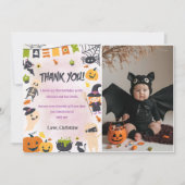 Éffrayant Halloween Cute Ghost Carte de remercieme (Devant)
