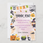Éffrayant Halloween Cute Ghost Carte de remercieme (Devant)