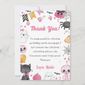 Éffrayant Halloween Cute Ghost Carte de remercieme (Devant)