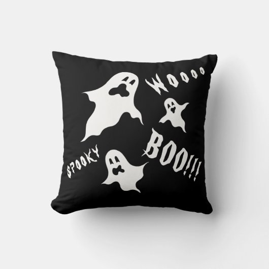 Éffrayant Halloween Fantômes Jeter Coussin (Recto)