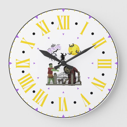 Éffrayant Halloween Land Wall Horloge (Recto)