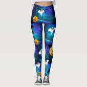 Éffrayant Halloween Leggings chauves-souris coureu (Devant)
