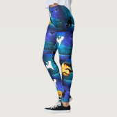 Éffrayant Halloween Leggings chauves-souris coureu (Gauche)