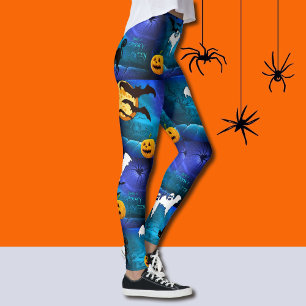 Éffrayant Halloween Leggings chauves-souris coureu