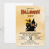 Éffrayant Happy Costume d'Halloween Invitation 2 (Devant / Derrière)