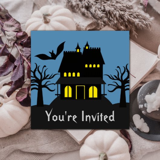Éffrayant Haunted House Halloween Invitation